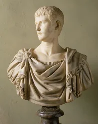 Porträtt av kejsaren Caligula (12-41) (marmor)